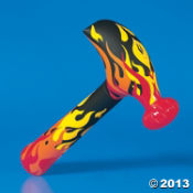 Inflatable Flame Print Hammers<br>-1 dozen